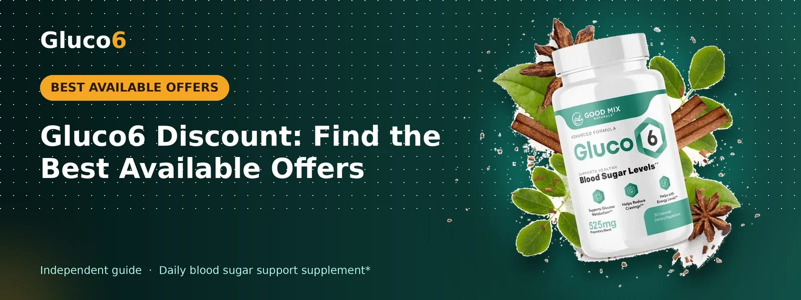 Gluco6 Discount: Find the Best Available Offers – Gluco6 banner