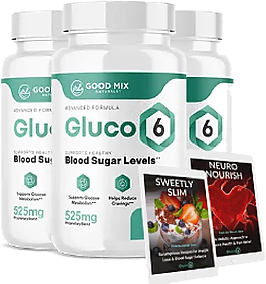 3 bottles of Gluco6 blood sugar support supplement